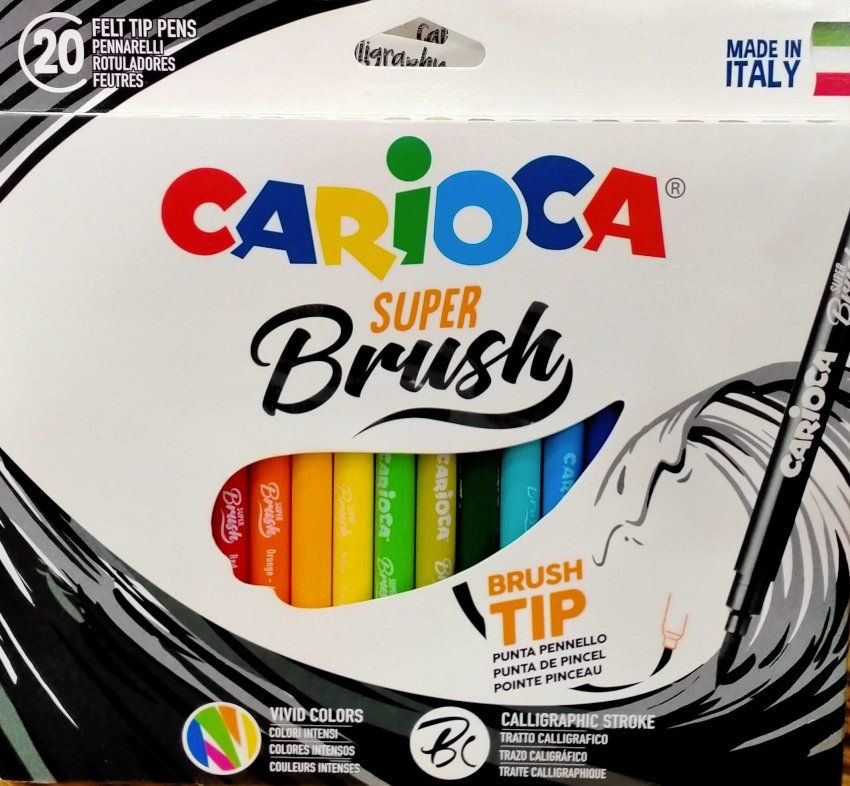 rotuladores carioca brush pincel 10colores
