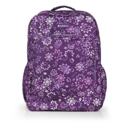 mochila gabol escolar ginger cuadrada violeta